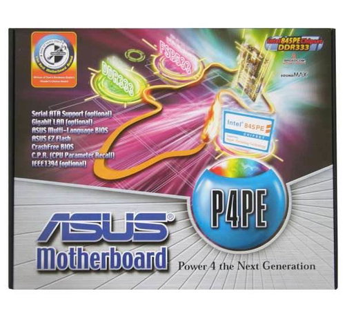 ASUS P4PE BASIC i845PE DDR USB2.0 SoundMAX 6ch LAN 10/100 - Motherboard - Main image