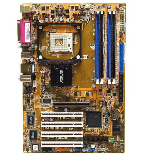 ASUS P4P800-X i865PE/ICH5R, DualCh DDR400, ATA100, SATA, USB2.0, LAN sc478 - Motherboard - Main image