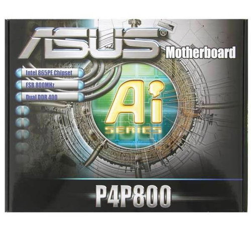 ASUS P4P800 BASIC - i865PE/ICH5R, AGP8x, DualCh DDR400, ATA100, SATA RAID, USB2.0, 1GB LAN - Motherboard - Main image