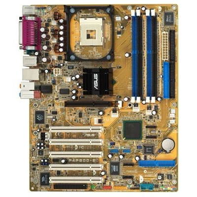 ASUS P4P800-E DELUXE - i865PE/ICH5R, AGP8x, DualCh DDR400, ATA133, SATA, 2xRAID, 8ch audio, USB2.0, Main image ASUS P4P800-E DELUXE - i865PE/ICH5R, AGP8x, DualCh DDR400, ATA133, SATA, 2xRAID, 8ch audio, USB2.0, - Motherboard - Main image