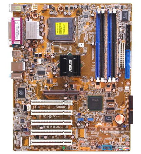 ASUS P5P800 - i865PE/ICH5R, AGP 8x, DualChannel DDR400, ATA133, SATA, USB2.0, GLAN Main image ASUS P5P800 - i865PE/ICH5R, AGP 8x, DualChannel DDR400, ATA133, SATA, USB2.0, GLAN - Motherboard - Main image
