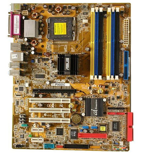 ASUS P5GDC DELUXE - 915P/ICH6R, DualCh DDR + DDR2, 2xRAID, ATA133, SATA, USB2.0, FW, GLAN - Motherboard - Main image