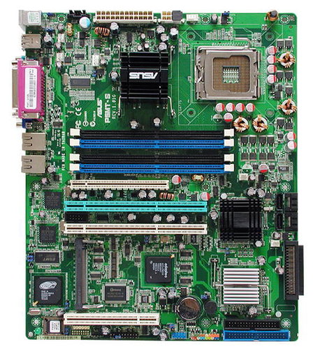 ASUS P5MT-S iE7230/ICH7R, DualCh DDR2 667 ECC, int. VGA + PCIe x16, Mini-PCI, SCSI, SATA II RAID, US Hauptbild ASUS P5MT-S iE7230/ICH7R, DualCh DDR2 667 ECC, int. VGA + PCIe x16, Mini-PCI, SCSI, SATA II RAID, US - Motherboard - Hauptbild