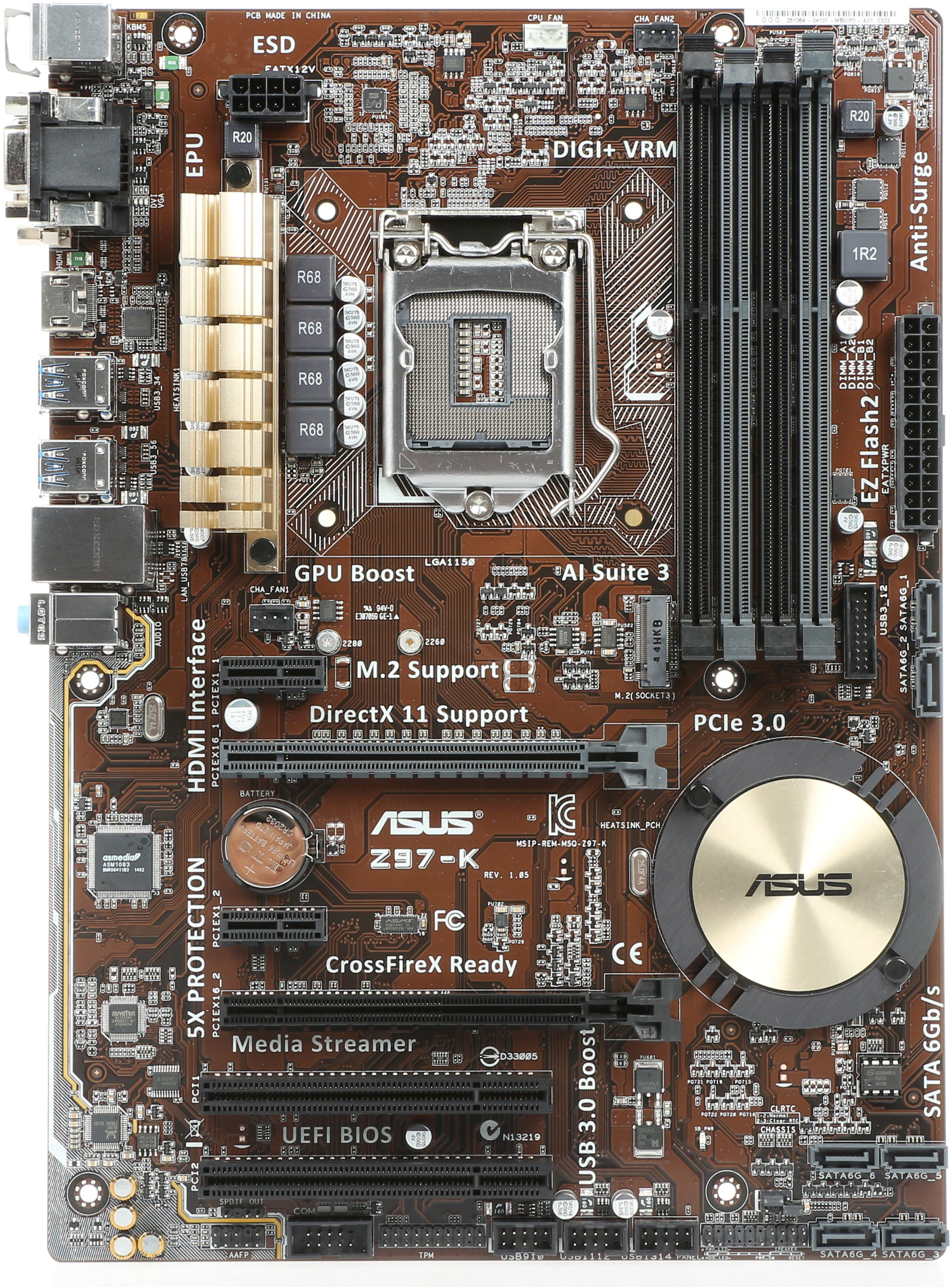 Asus Z97-K/CSM ATX LGA1150 Motherboard (Z97-K/CSM