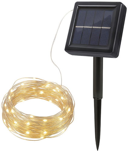 Aca Lighting LED solar chain, 200 LED, 22 m, warm white - Light Chain - Main image