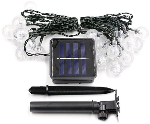 Aca Lighting LED Solar Ball Clear, 30 LEDs, 4.35 m + 2 m, warm white, IP44, 2 functions - Light Chain - Main image