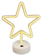 Neónová lampička – Hviezda, 3× AA batérie / USB kábel, IP20, žltá farba - Dekoratívne osvetlenie