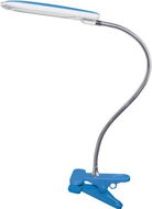 LED stolní lampička s vypínačem a klipem BAZ 5W/230V/4000K/340Lm/120°/IP20, modrá - Stolní lampa