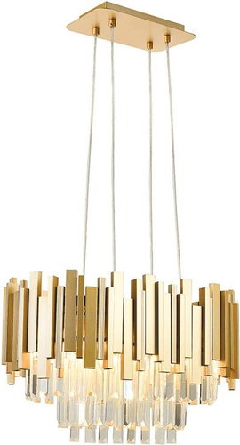 Křišťálový lustr EMPIRE max. 4x60W/E14/230V/IP20, zlatý - Chandelier - Main image