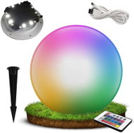 Aca Lighting Solární a vodotěsná LED koule RGB+W 25 cm, dálkové ovládaní, Li-FePO4 18 A - Decorative Lighting