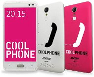 Accent COOL PHONE biely Dual SIM + ružový kryt - Mobilný telefón