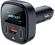 ACEFAST Ultimate Car Charger (2x USB-C + USB-A) 100W OLED Display Black - Autós töltő