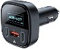 ACEFAST Ultimate Car Charger (2x USB-C + USB-A) 100W OLED Display Black - Autós töltő