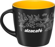 AlzaCafé, kerámia, 320 ml - fekete - Bögre