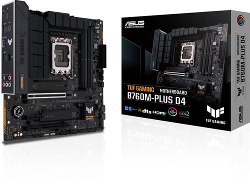 ASUS TUF GAMING B760M-PLUS D4 Main image ASUS TUF GAMING B760M-PLUS D4 - Motherboard - Main image