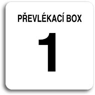 Accept Pictogram "Changing box XI" (80 × 80mm) (White Plate - Black Print without Frame) - Sign