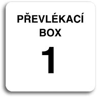 Accept Pictogram "Changing Box X" (80 × 80mm) (White Plate - Black Print without Frame) - Sign