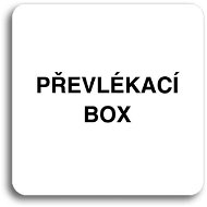 Accept Pictogram "Changing Box" (80 × 80mm) (White Plate - Black Print without Frame) - Sign