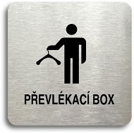 Accept Pictogram "Changing Box II" (80 × 80mm) (Silver Plate - Black Print without Frame) - Sign