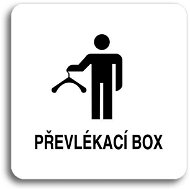 Accept Pictogram "Changing Box II" (80 × 80mm) (White Plate - Black Print without Frame) - Sign