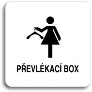 Accept Pictogram "Changing Box IV" (80 × 80mm) (White Plate - Black Print without Frame) - Sign