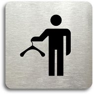 Accept Pictogram "Changing Box VI" (80 × 80mm) (Silver Plate - Black Print without Frame) - Sign