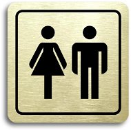 Accept Piktogram "WC ženy, muži" (80 × 80 mm) (zlatá tabulka - černý tisk) - Cedule