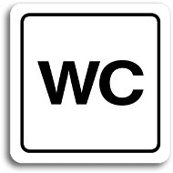 Accept Pictogram "WC" (80 × 80 mm) (white plate - black print) - Sign
