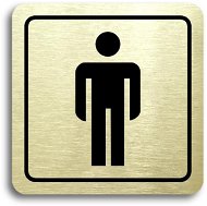 Accept Piktogram "WC muži" (80 × 80 mm) (zlatá tabulka - černý tisk) - Cedule