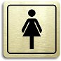 Accept Pictogram "Women's WC" (80 × 80 mm) (gold plate - black print) - Sign