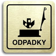 Accept Garbage pictogram (80 × 80 mm) (gold plate - black print) - Sign