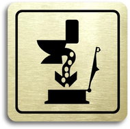 Accept Pictogram "septic tank" (80 × 80 mm) (gold plate - black print) - Sign