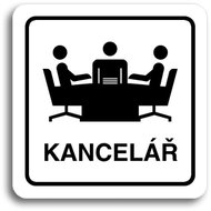 Accept Pictogram "office" (80 × 80 mm) (white plate - black print) - Sign