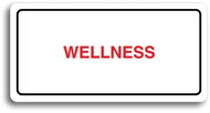 Accept Pictogram "WELLNESS" (160 × 80mm) (White Plate - Colour Print) - Sign