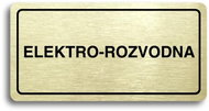 Accept Pictogram "ELECTRO-DISTRIBUTION" (160 × 80mm) (Gold Plate - Black Print) - Sign