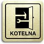 Accept Pictogram "boiler room" (80 × 80 mm) (gold plate - black print) - Sign