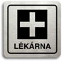 Accept Pictogram "Pharmacy" (80 × 80 mm) (silver plate - black print) - Sign