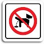 Accept "No walking" pictogram (80 × 80 mm) (white plate - colour print) - Sign