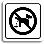 Accept "No walking" pictogram (80 × 80 mm) (white plate - black print) - Sign