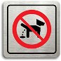 Accept Pictogram "No walking" (80 × 80 mm) (silver plate - colour print) - Sign
