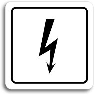 Accept Piktogram „elektrické zařízení" (80 × 80 mm) (biela tabuľka – čierna tlač) - Ceduľa