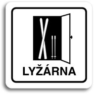 Accept Pictogram "ski room" (80 × 80 mm) (white plate - black print) - Sign