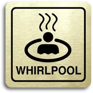 Accept Pictogram "whirlpool II" (80 × 80 mm) (gold plate - black print) - Sign
