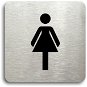Accept Piktogram "WC ženy" (80 × 80 mm) (stříbrná tabulka - černý tisk bez rámečku) - Cedule