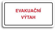 Accept Pictogram "EVACUATION EXIT" (160 × 80mm) (White Plate - Colour Print) - Sign