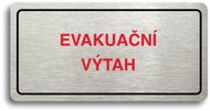 Accept Pictogram "EVACUATION EXIT" (160 × 80mm) (Silver Plate - Colour Print) - Sign