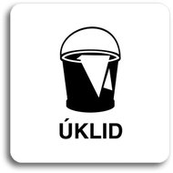 Accept Pictogram "cleaning" (80 × 80 mm) (white plate - black print without frame) - Sign