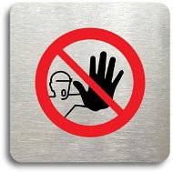 Accept Pictogram Caution, No Entry (80 × 80mm) (Silver Plate - Colour Print without Frame) - Sign