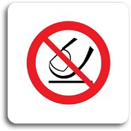Accept "Do not touch" pictogram (80 × 80 mm) (white plate - colour print without frame) - Sign