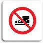 Accept Pictogram No Entry without Shoes (80 × 80mm) (White Plate - Colour Print without Frame) - Sign